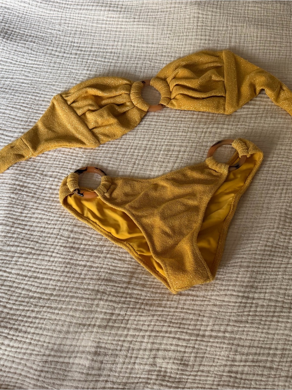 Montce Metallic Mustard Bikini - 3 pieces